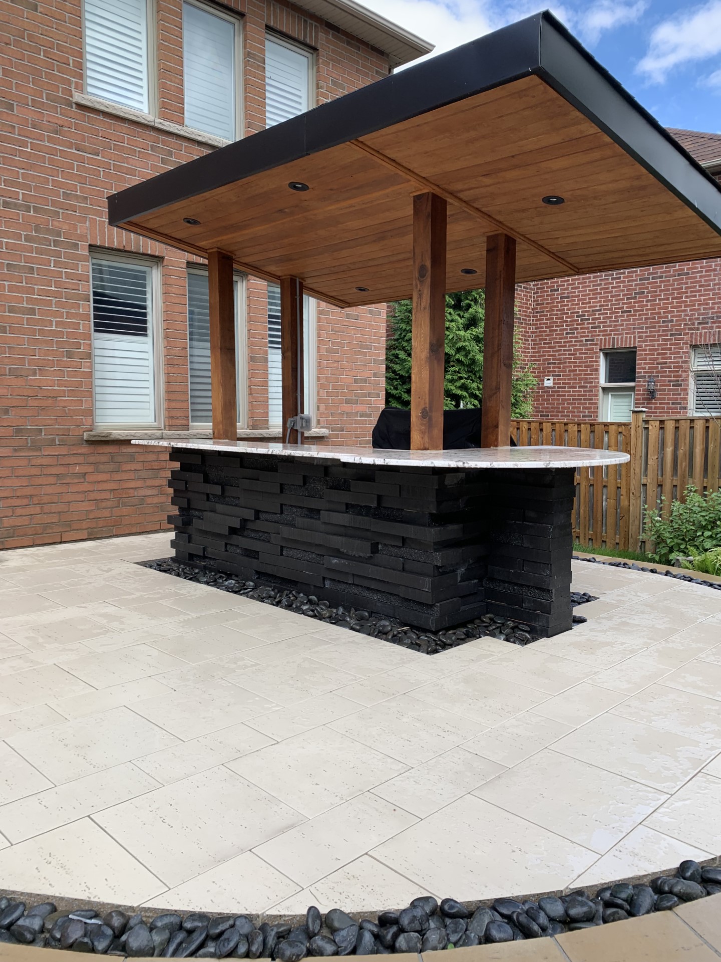 Backyard patio and outdoor living space