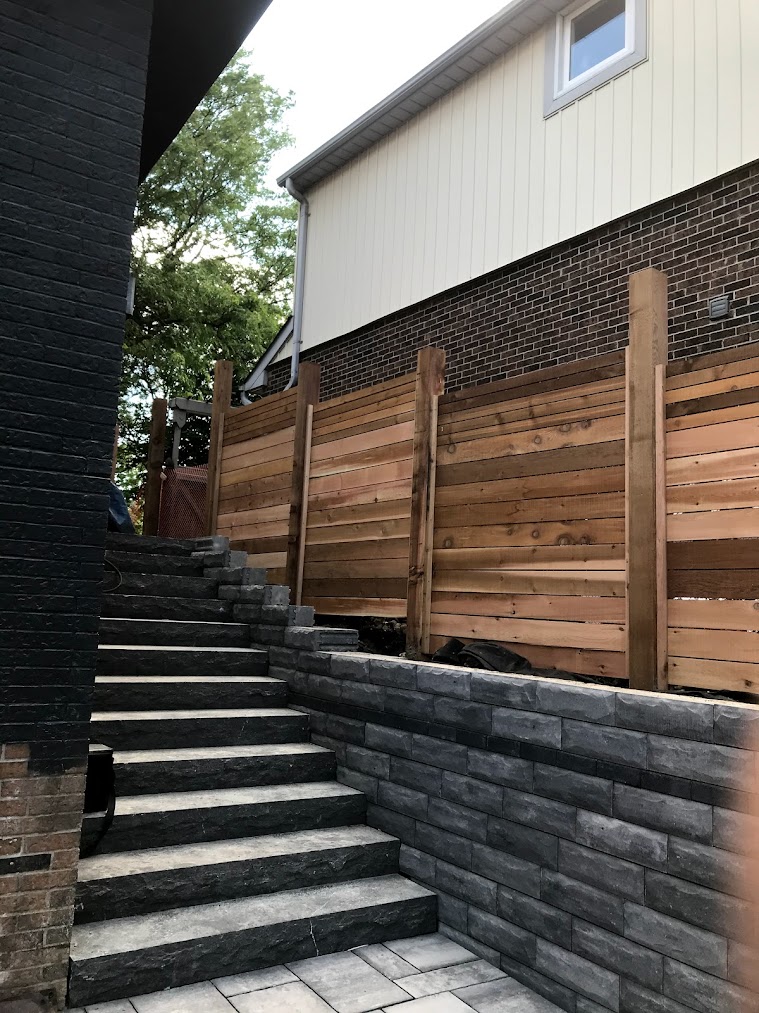 Backyard deck installation