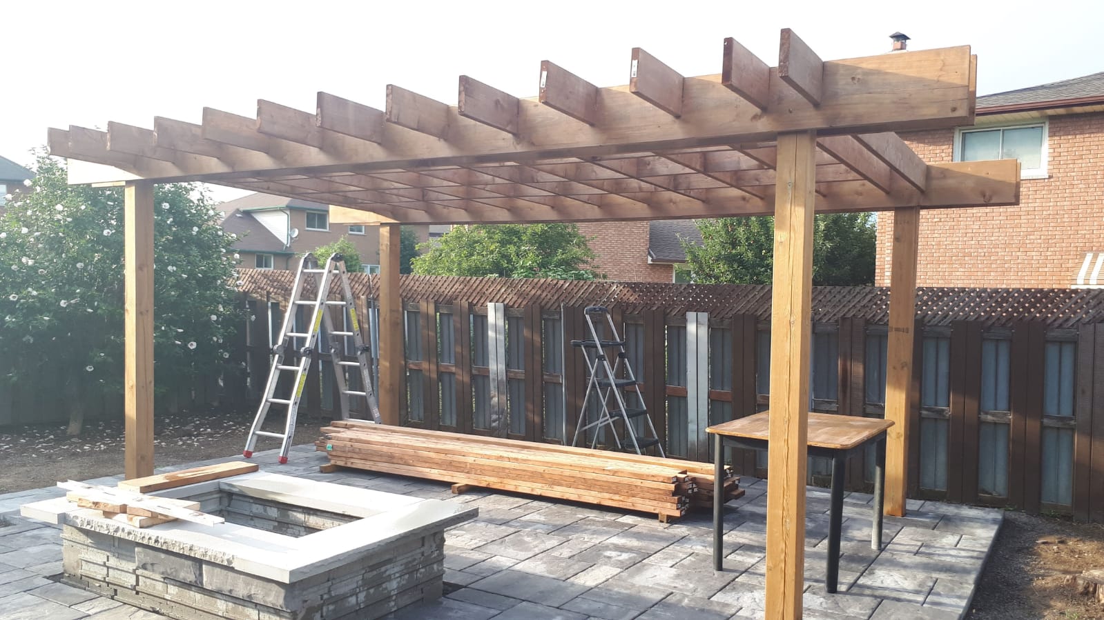 Backyard deck and patio