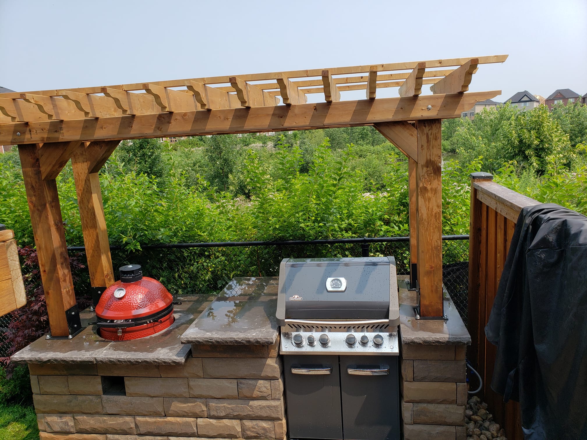 Wood structure backyard